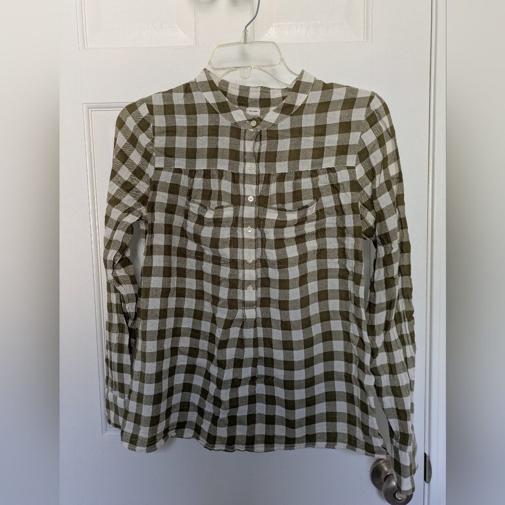 Madewell popover shirt checkered XS